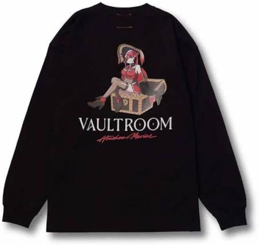 VR × MARINE L/S TEE/BLACK 宝鐘マリンコラボ ロンT